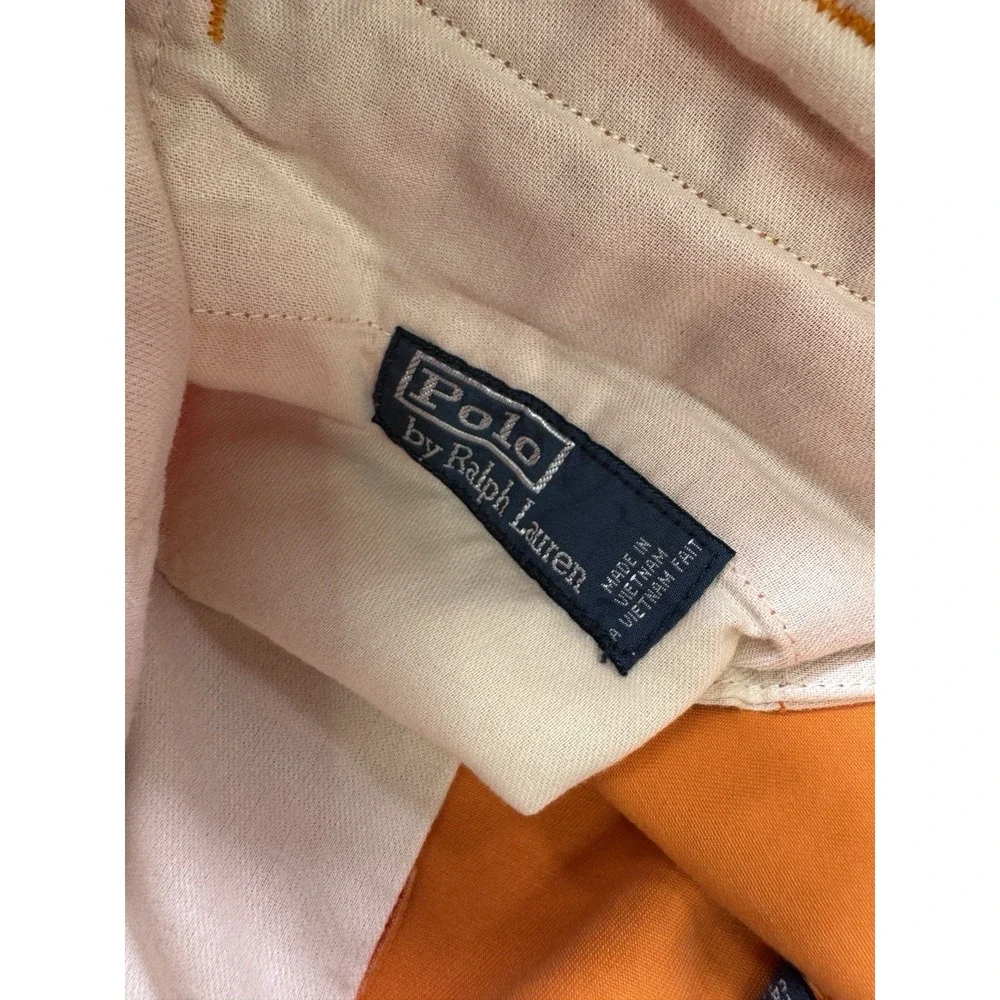 Polo Ralph Lauren Men's 33x10 Orange Relaxed Fit Cotton Chino Shorts Drawstring